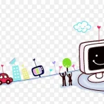 卡通网恋 免费PNG素材