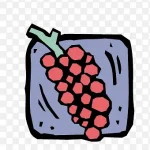 卡通葡萄卡通素材 透明背景PNG