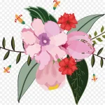 卡通花草卡通花边 PNG素材下载