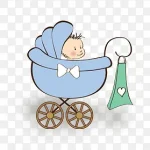 卡通婴儿车 高清PNG