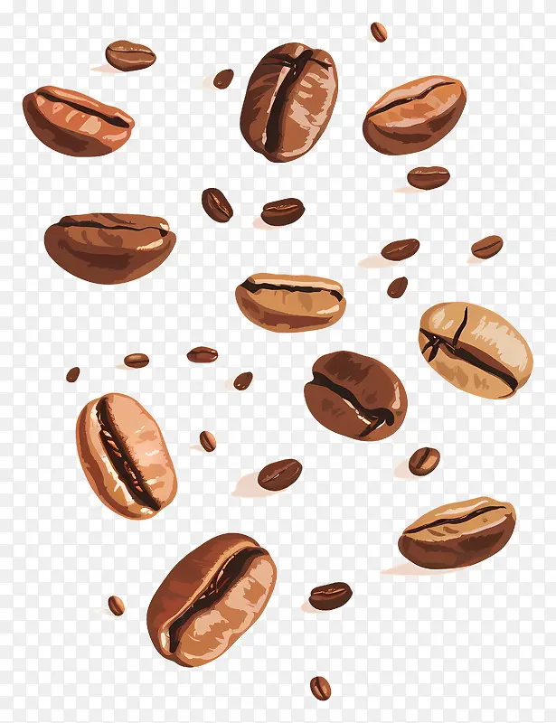 咖啡豆主题插画