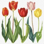 郁金香插画 PNG素材下载