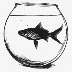 鱼缸插画 高清PNG