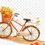 卡通单车素材 高清PNG