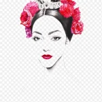 插画美女 透明背景PNG