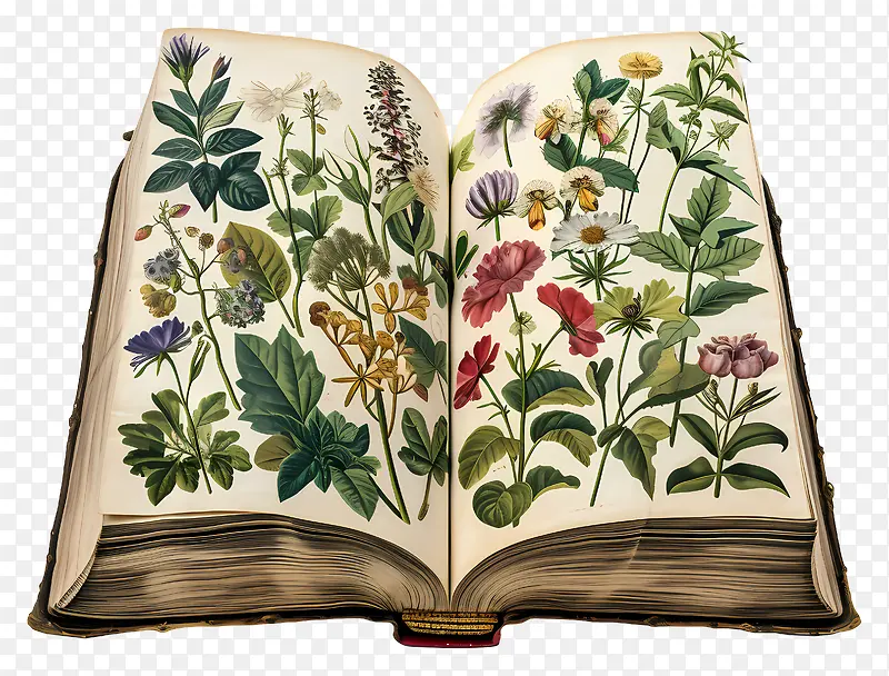 植物学书籍插画