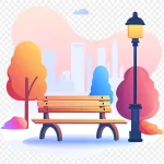 公园风景插画 高清PNG