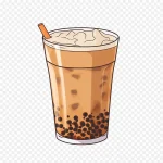 珍珠奶茶插画 高清PNG