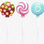 棒棒糖插画 高清PNG