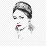 模特插画 透明背景PNG