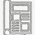 通讯图标报章图标矩形 透明背景PNG