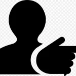 人物指指点点图标 透明背景PNG