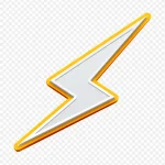 闪电图标 透明背景PNG