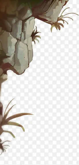 卡通石块 卡通岩石