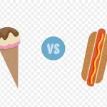 卡通冰淇淋对战热狗 免费PNG素材