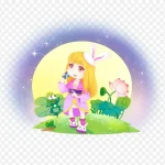 卡通小女孩 高清PNG