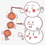 卡通漂浮灯笼 免费PNG素材