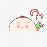 问号卡通漂浮 PNG素材下载