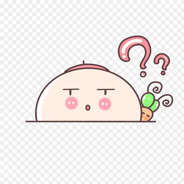 问号卡通漂浮