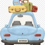 卡通汽车行李箱 高清PNG