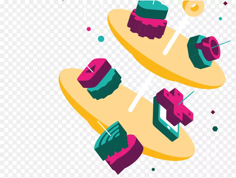 美食手绘插画,甜点插画元素