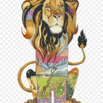 狮子创意插画 高清PNG