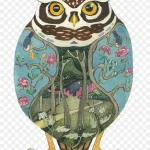 猫头鹰创意插画 高清PNG