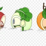 瓜果创意插画 免费PNG素材