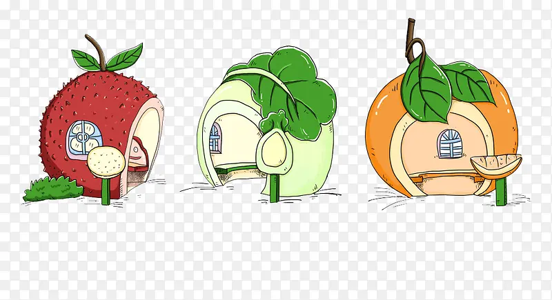 瓜果创意插画