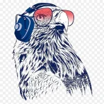 猫头鹰创意插画 PNG素材下载