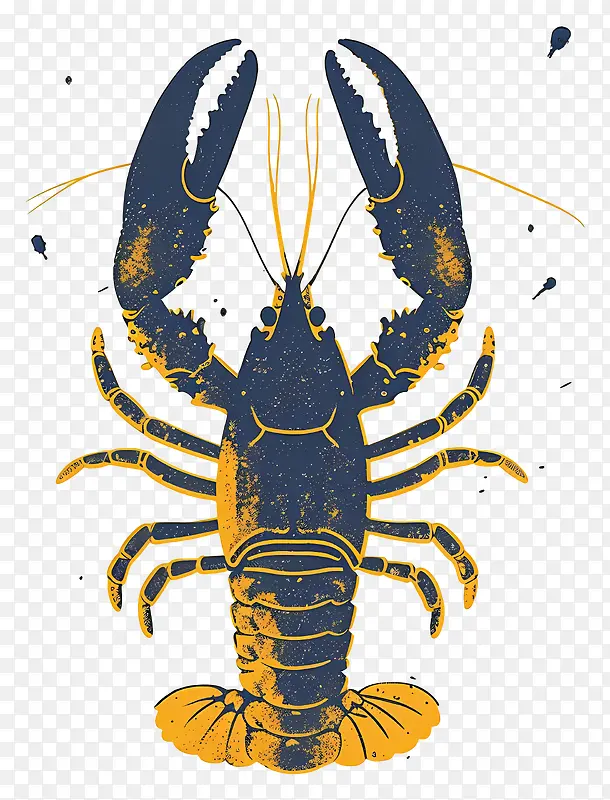 简约风格龙虾插画