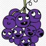 葡萄表情艺术插画 PNG素材下载