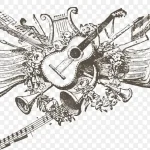 手绘乐器 高清PNG