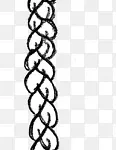简约手绘麻花链子 免费PNG素材