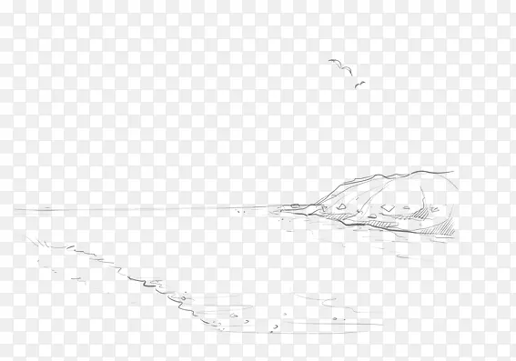 手绘海边