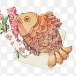 手绘炸鱼 免费PNG素材