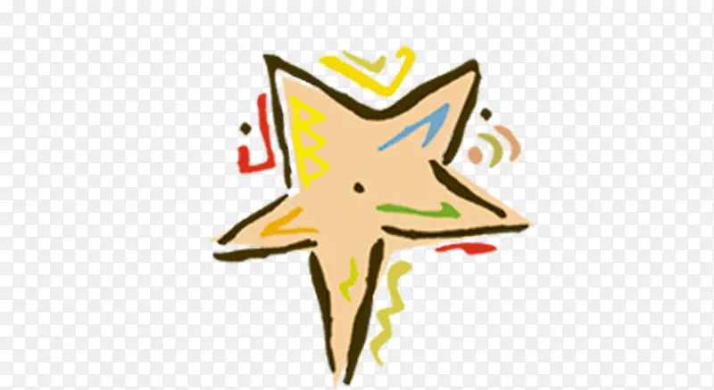 手绘五角星 星星 手绘