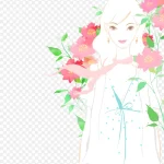 手绘女人 高清PNG