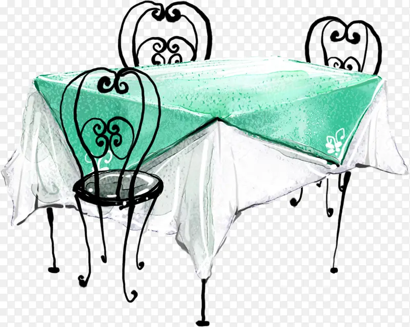 卡通手绘桌子