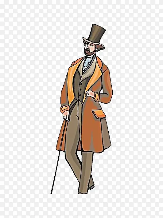 手绘绅士