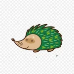 手绘刺猬 高清PNG