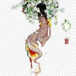 手绘美女蛇素材 免费PNG素材