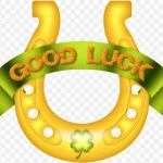 手绘金色马蹄印装饰素材 高清PNG