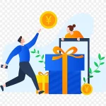 手绘礼物金币元素 高清PNG