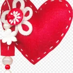 红心装饰 透明背景PNG