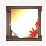 枫叶装饰边框 PNG素材下载