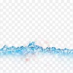 蓝色水花装饰素材 高清PNG