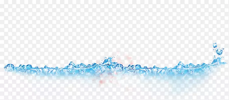 蓝色水花装饰素材