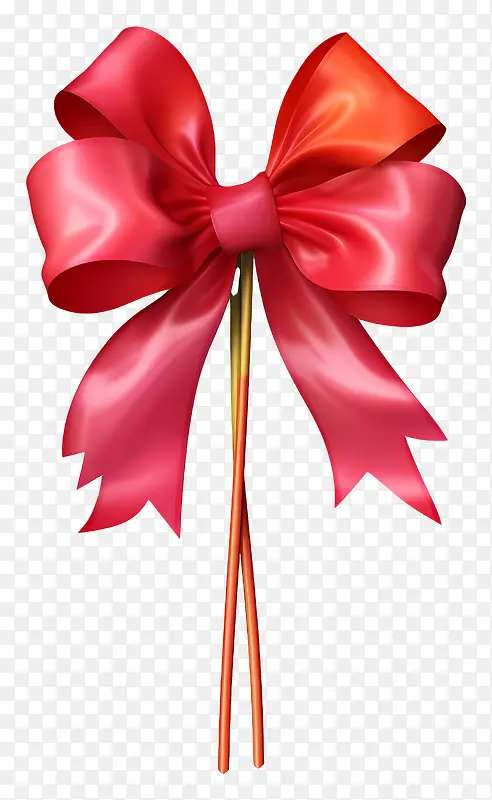 红色丝带蝴蝶结装饰