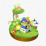 卡通房子 高清PNG